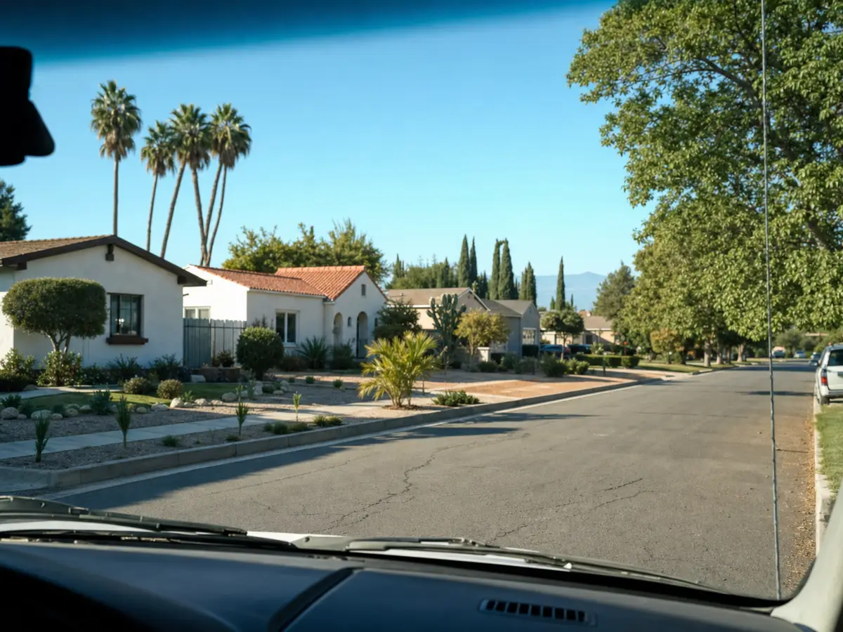 Service van arriving on a Signal Hill, CA street — local same-day coverage